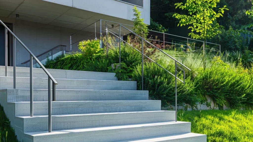 betonove venkovni schody inspirace