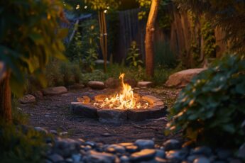 ohniště na zahradě