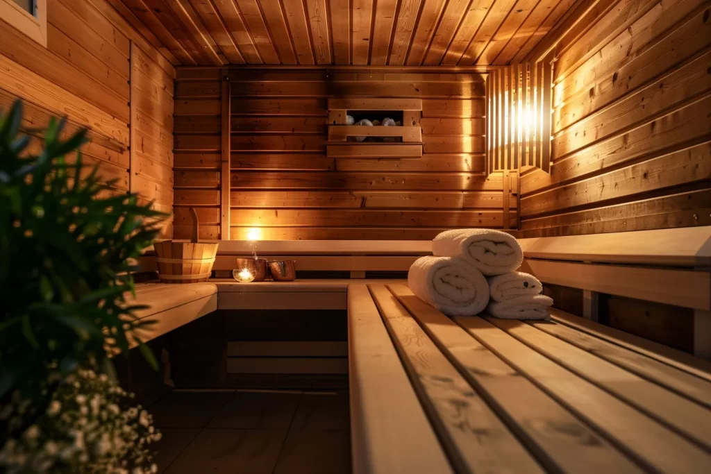sauna interiér