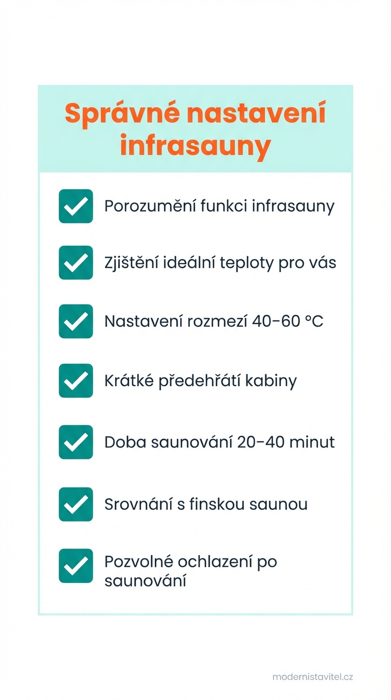 infrasauna teplota: seznam