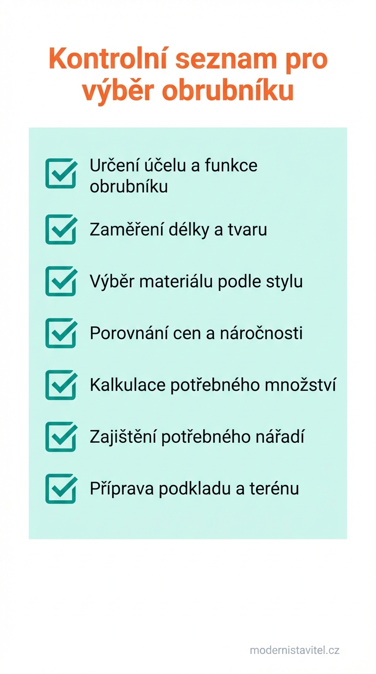 obrubník zahradní: seznam