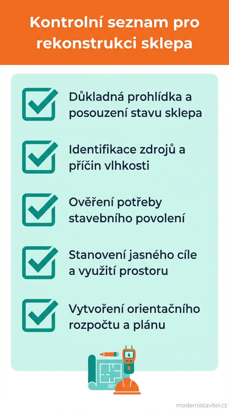 rekonstrukce sklepa: seznam