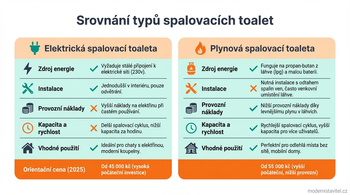 spalovací toaleta: srovnani