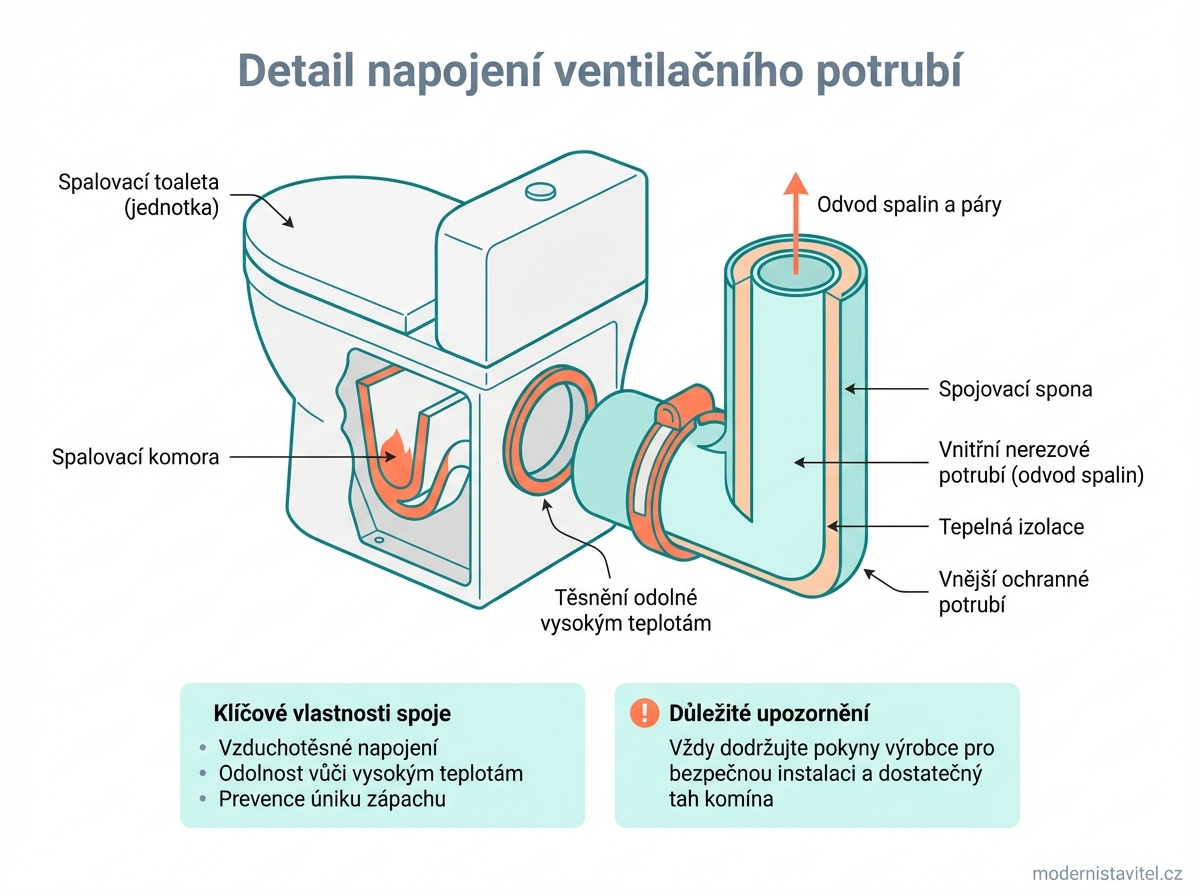 spalovací toaleta: detail