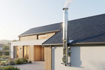 nerezový komín: vizualizace