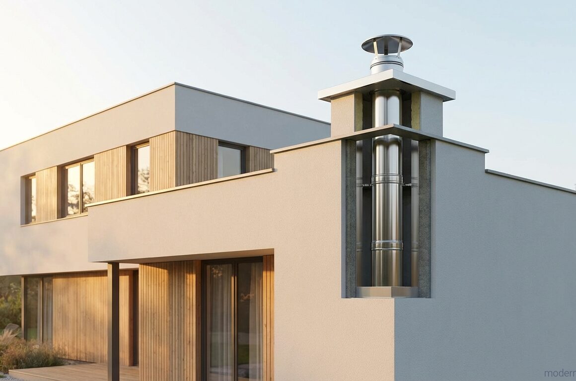 vyvložkování komínu: vizualizace