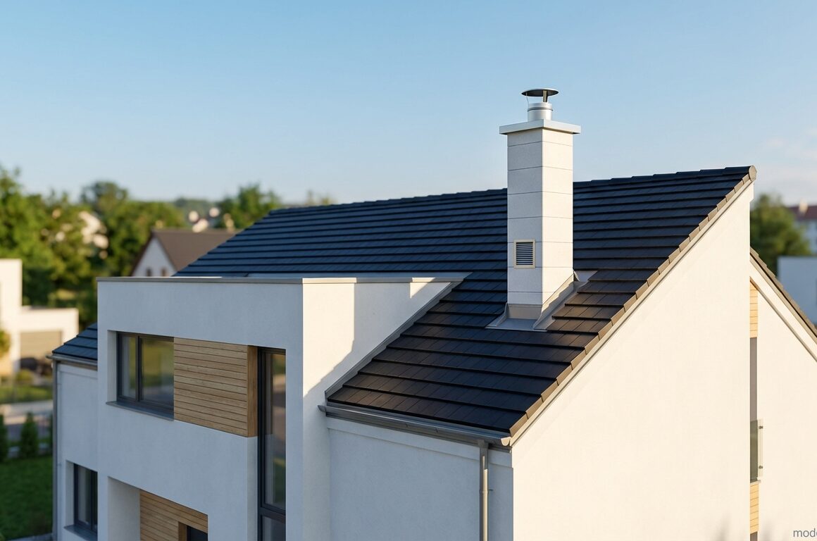 prefabrikovaný komín: vizualizace