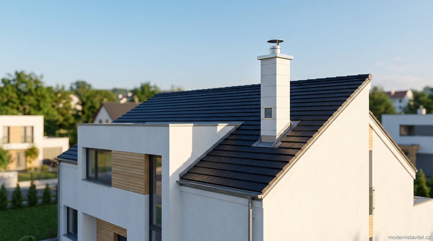 prefabrikovaný komín: vizualizace