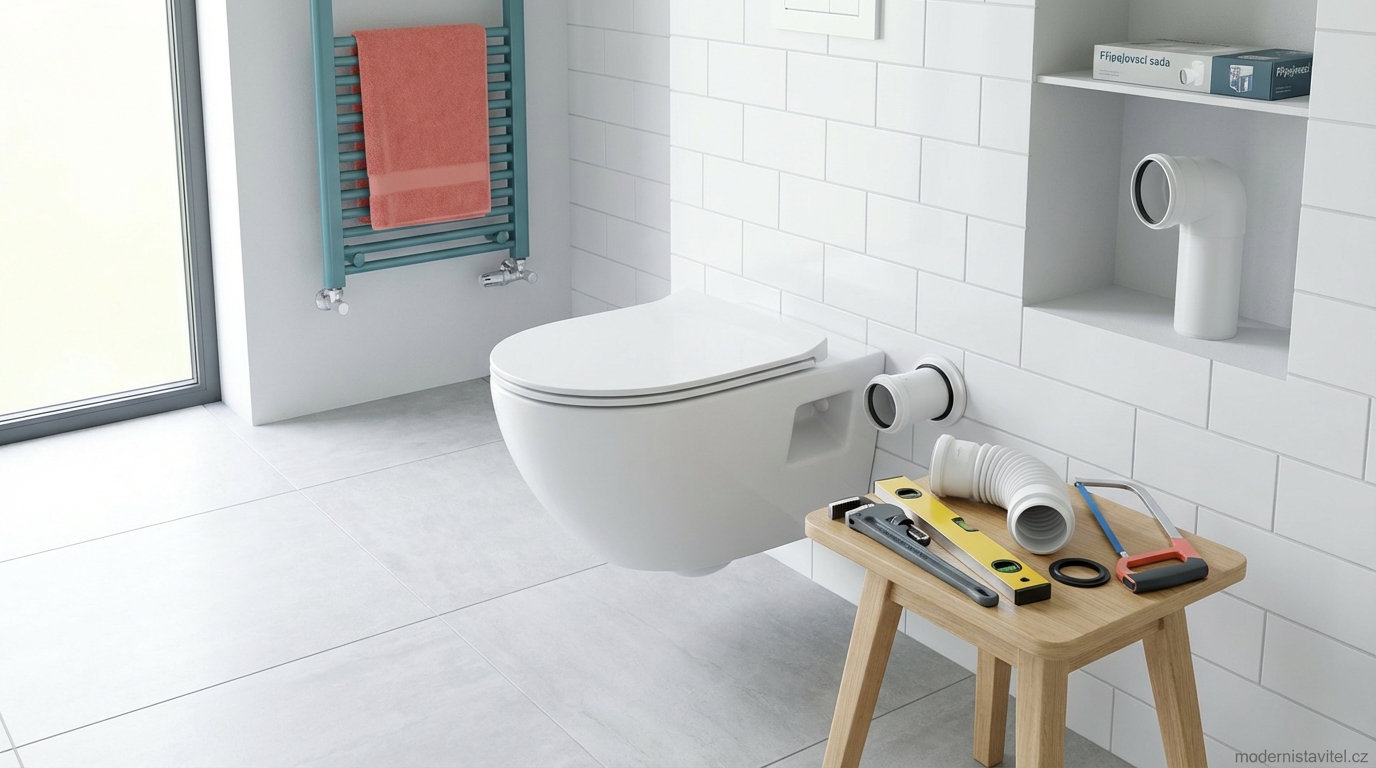 připojení WC na odpad: vizualizace