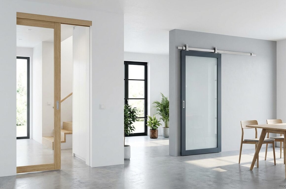 zasouvací dveře: vizualizace