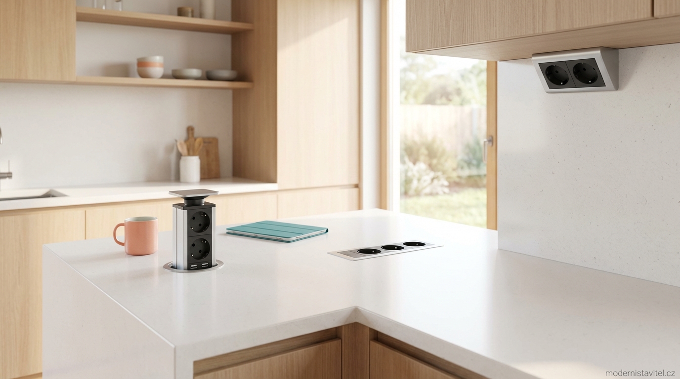zásuvky na kuchyňskou linku: vizualizace
