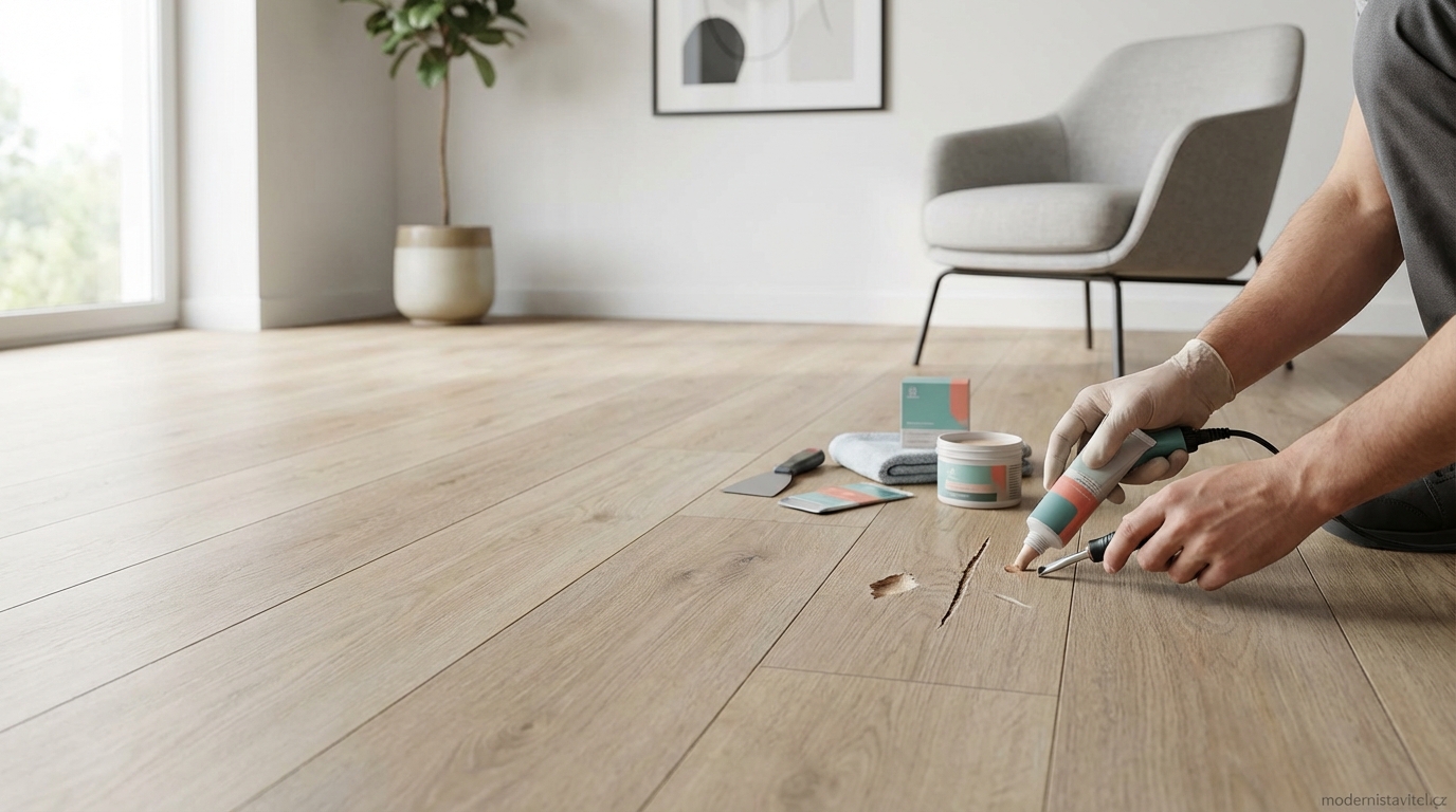 jak opravit vinylovou podlahu: vizualizace