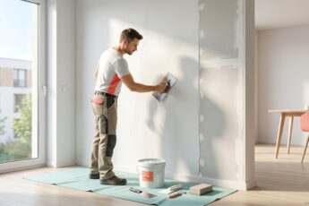 tmel na zeď: vizualizace