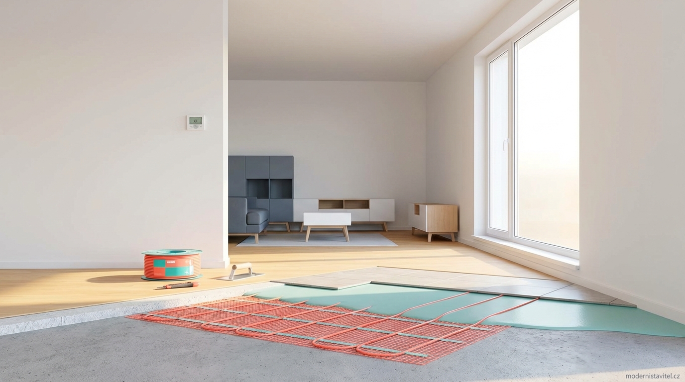 topný kabel: vizualizace