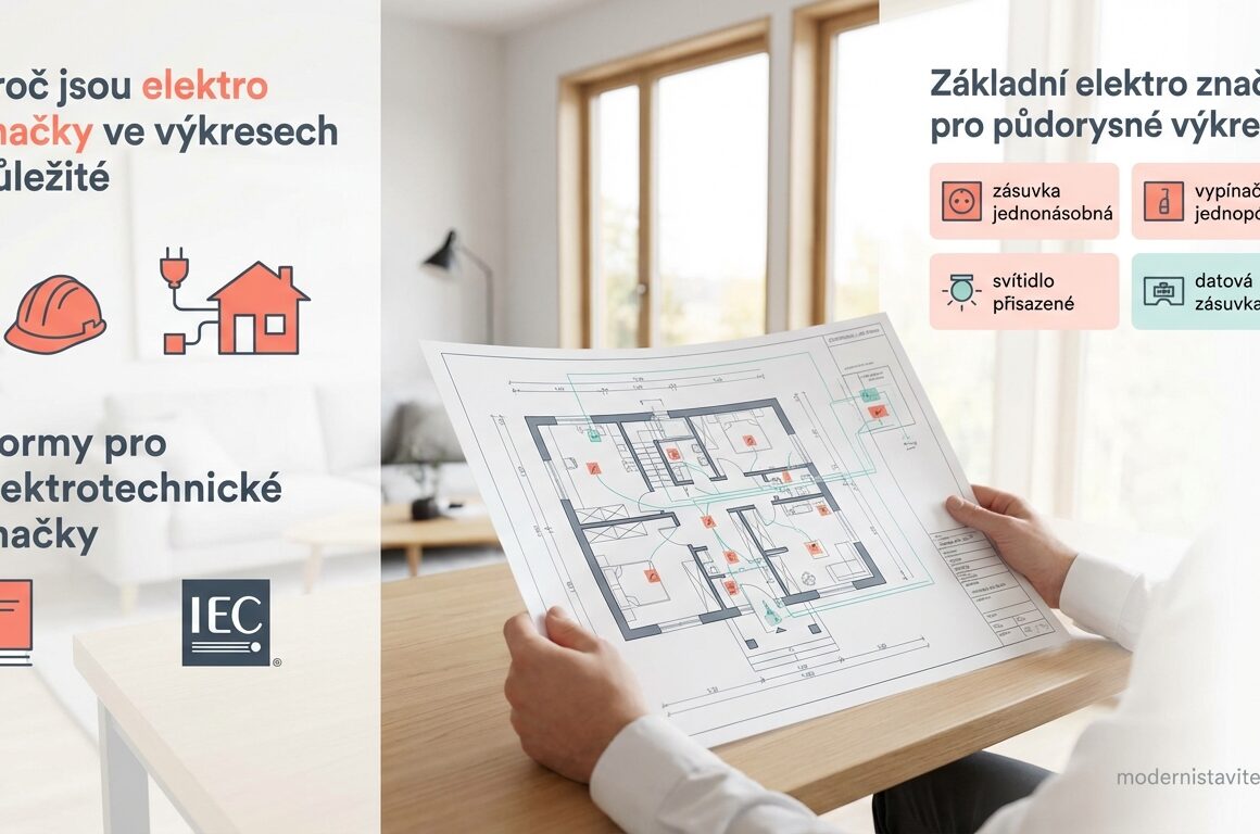 elektro značky ve výkresech: vizualizace