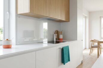 sklo za kuchyňskou linku: vizualizace