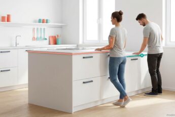 výška kuchyňské linky: vizualizace