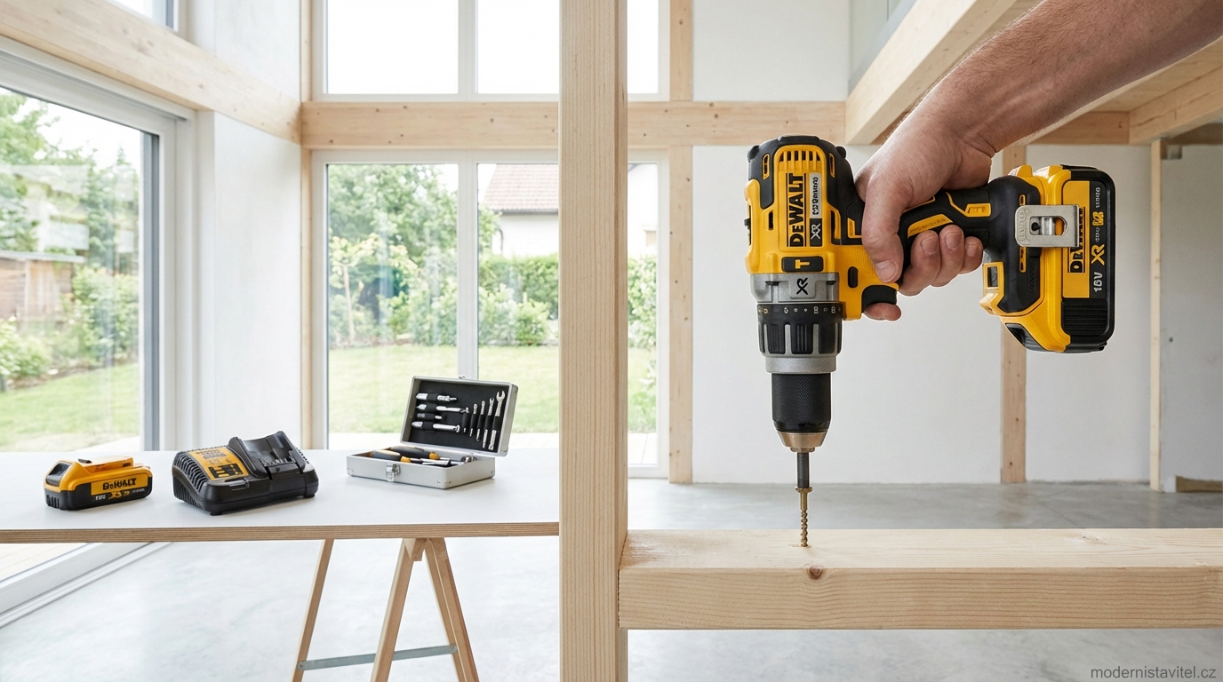 aku vrtačka dewalt: vizualizace