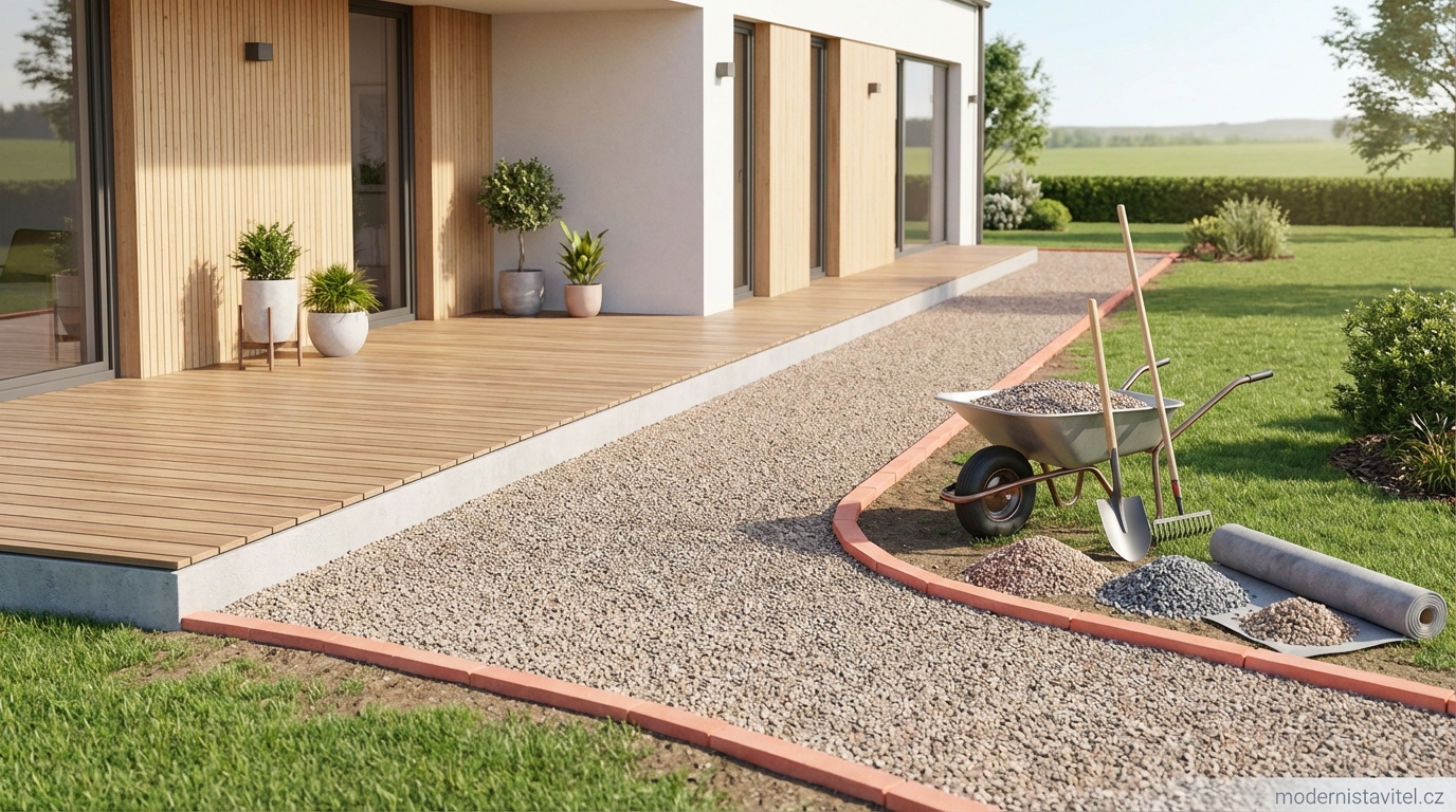 štěrkový chodník: vizualizace