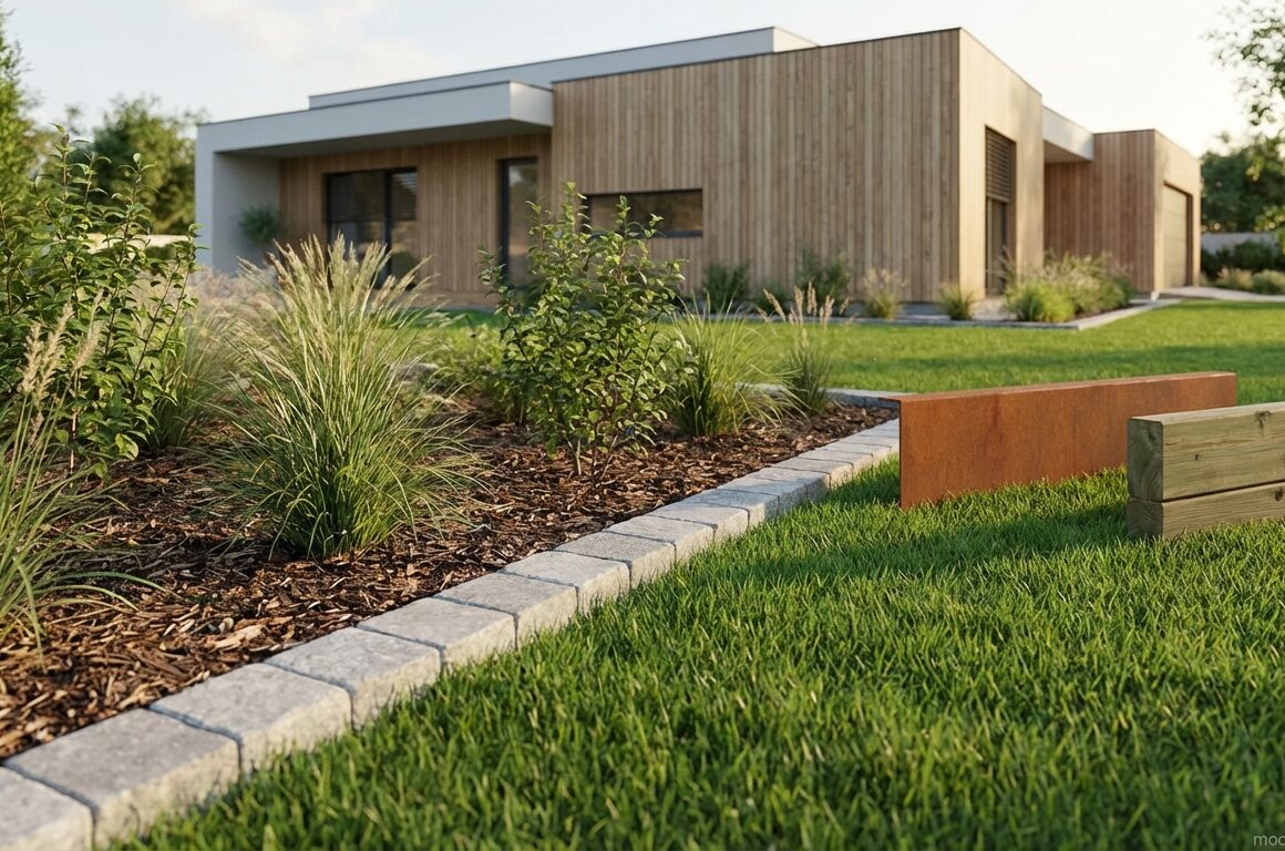 obrubník zahradní: vizualizace