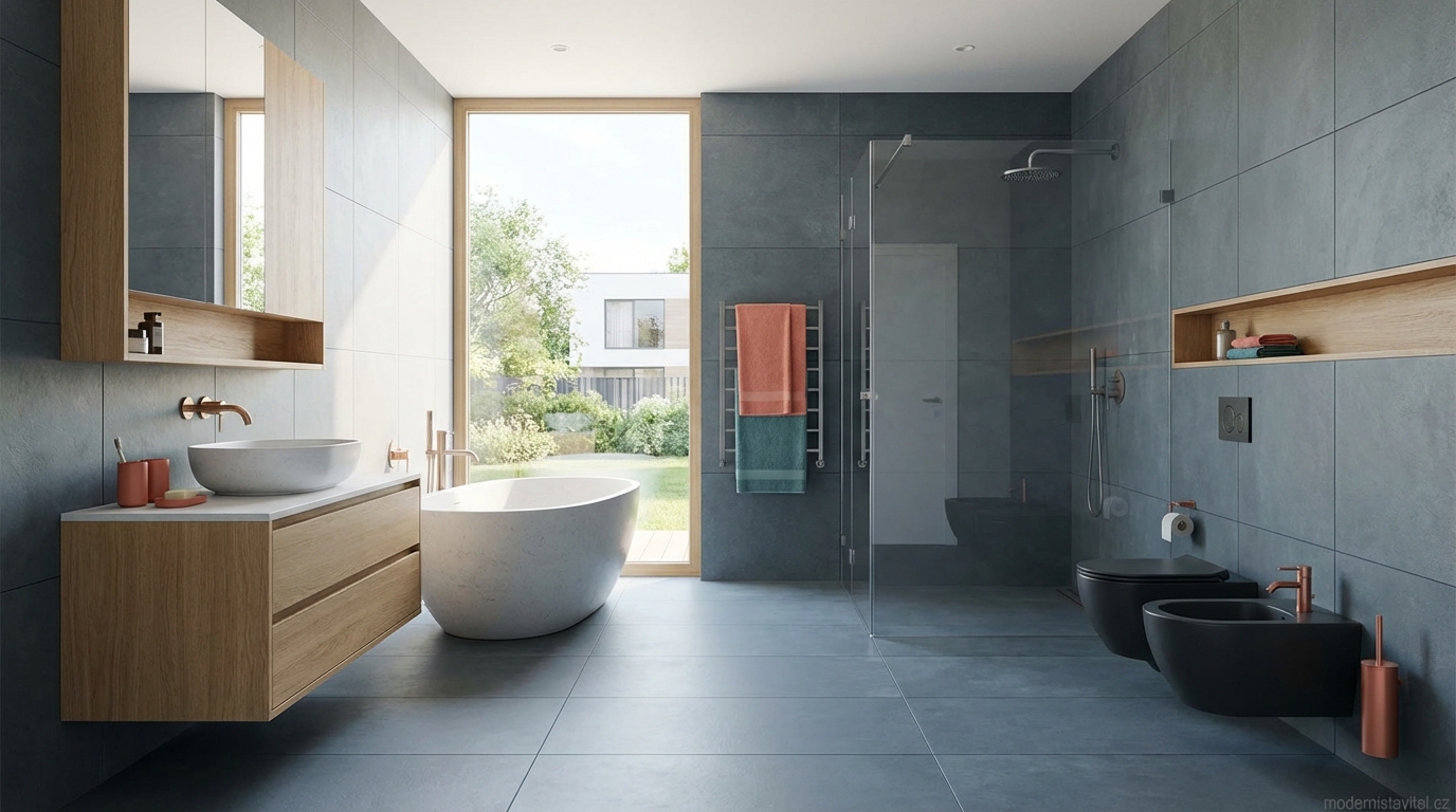 moderní koupelna: vizualizace