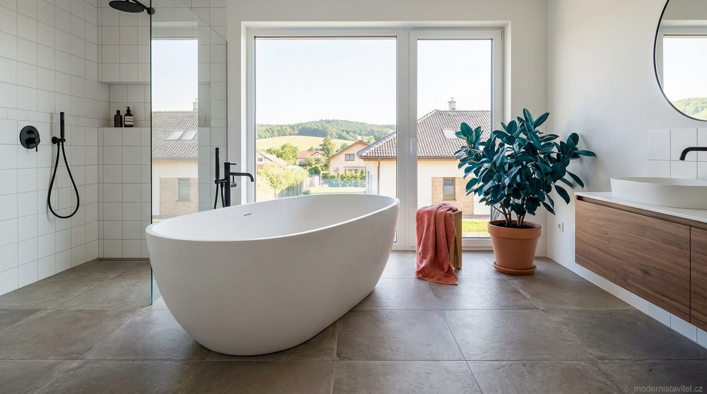 samostatná vana: vizualizace