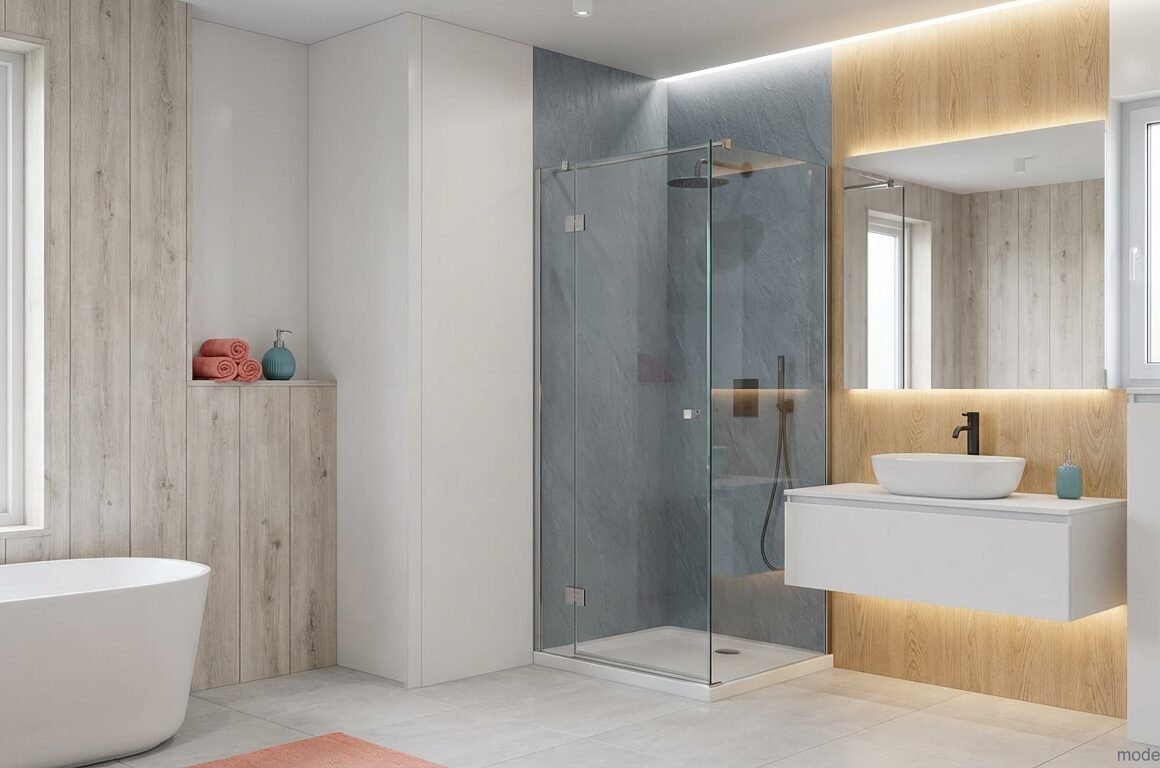 plastové obklady: vizualizace