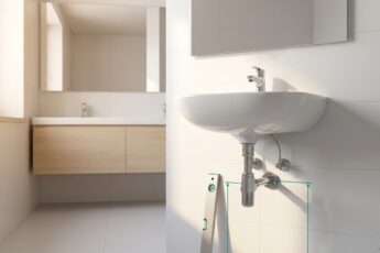 výška odpadu umyvadlo: vizualizace