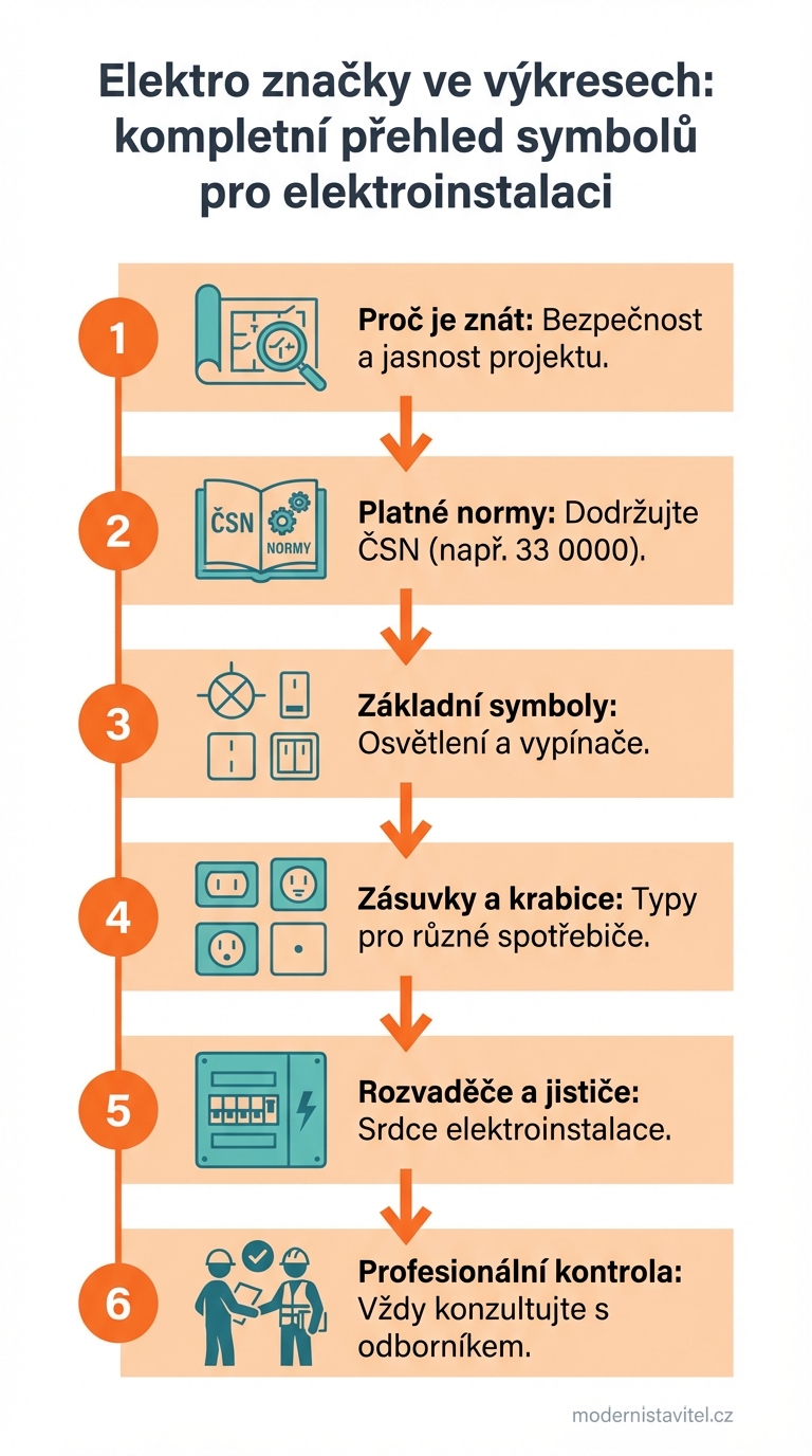 elektro značky ve výkresech: infografika