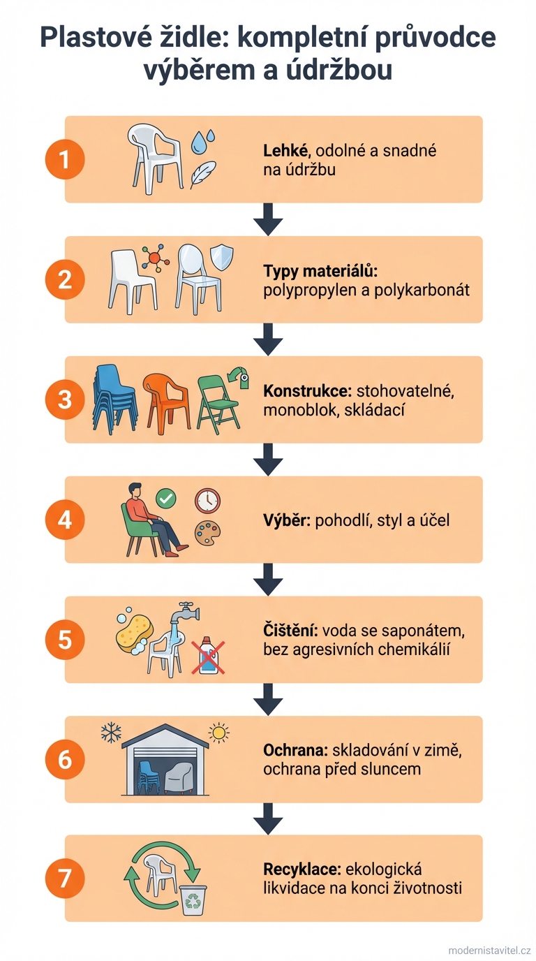 plastové židle: infografika