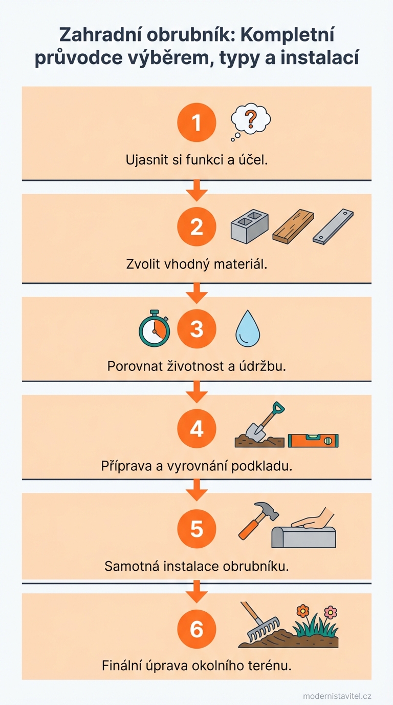 obrubník zahradní: infografika