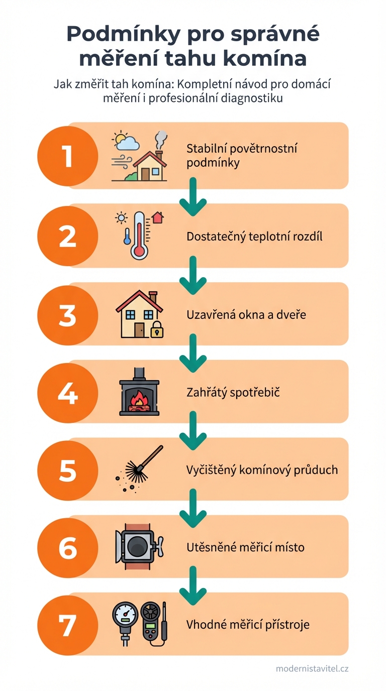 jak změřit tah komína: infografika