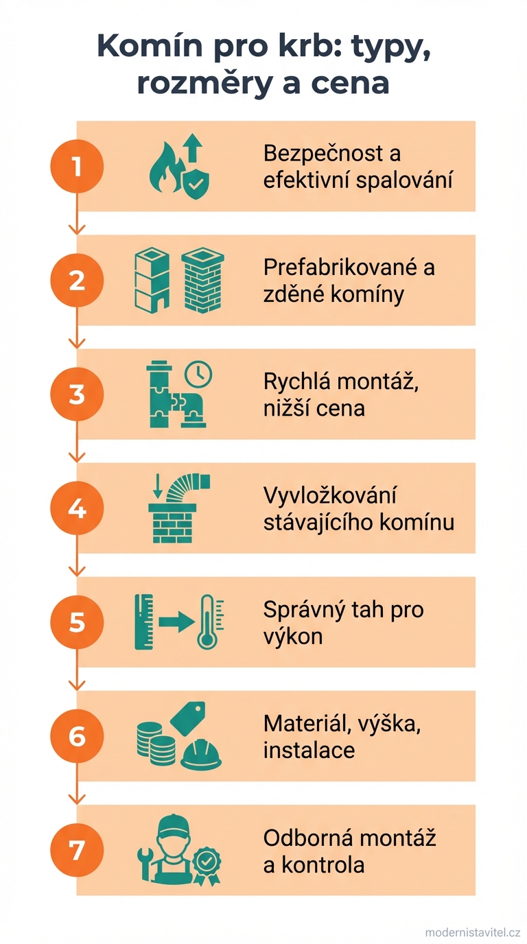 komín pro krb: infografika