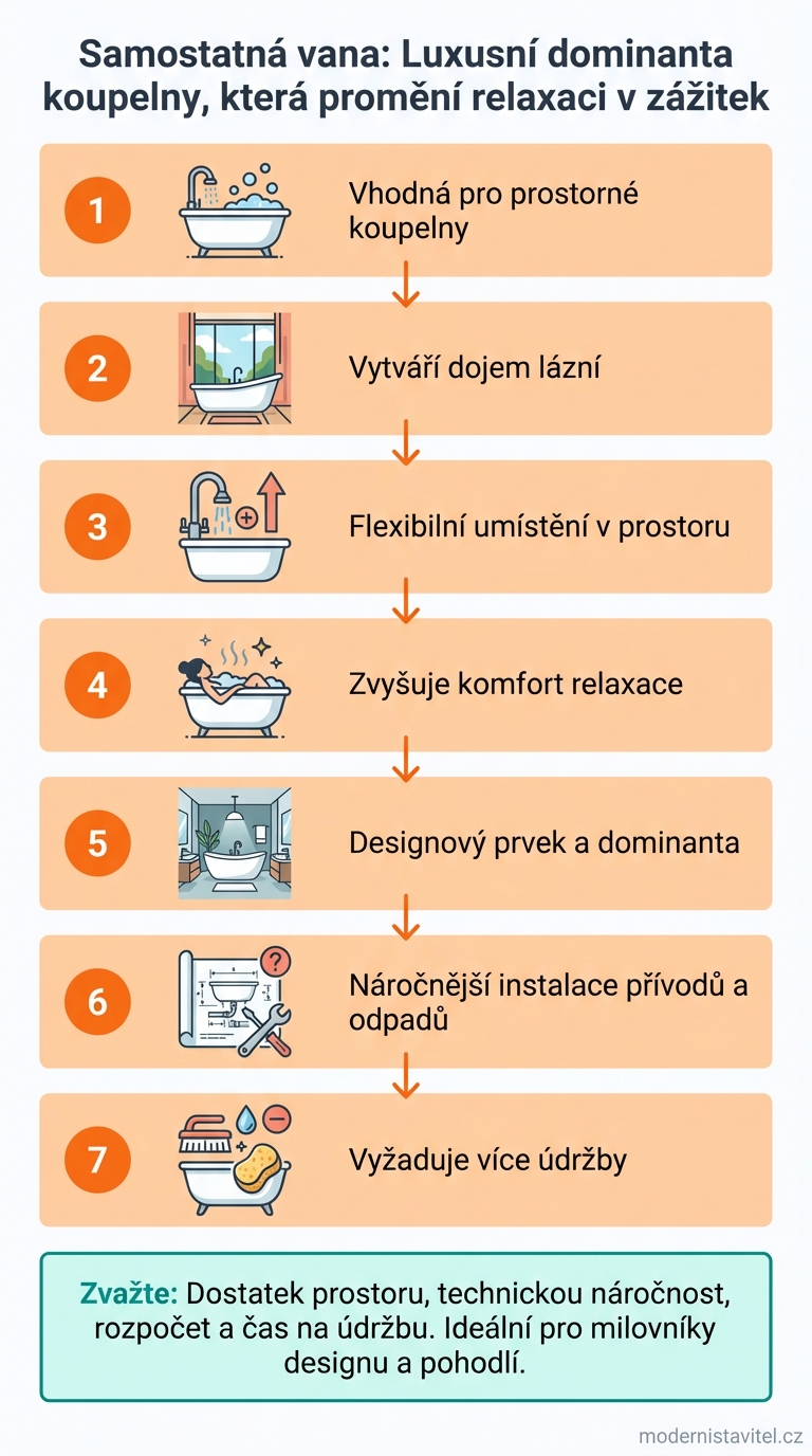 samostatná vana: infografika