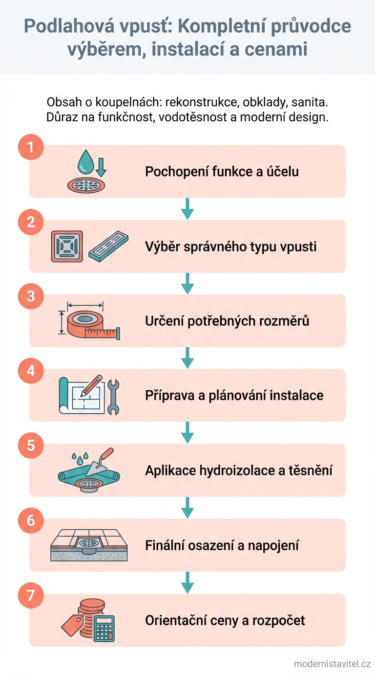 podlahová vpusť: infografika