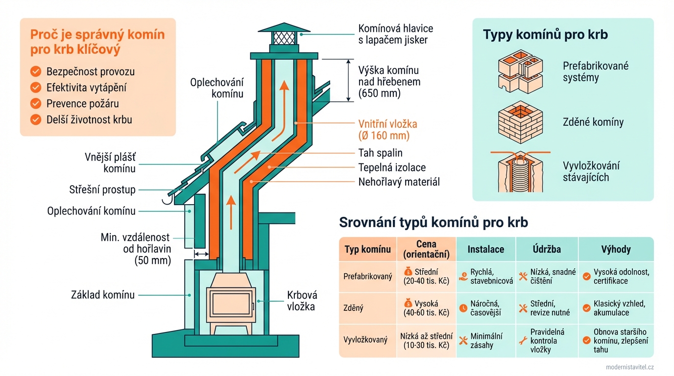 komín pro krb: schema