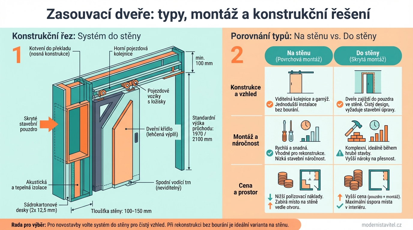 zasouvací dveře: schema
