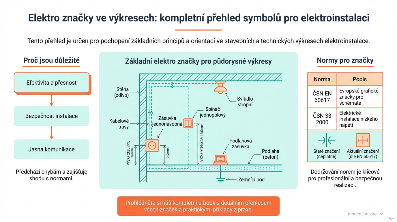 elektro značky ve výkresech: schema