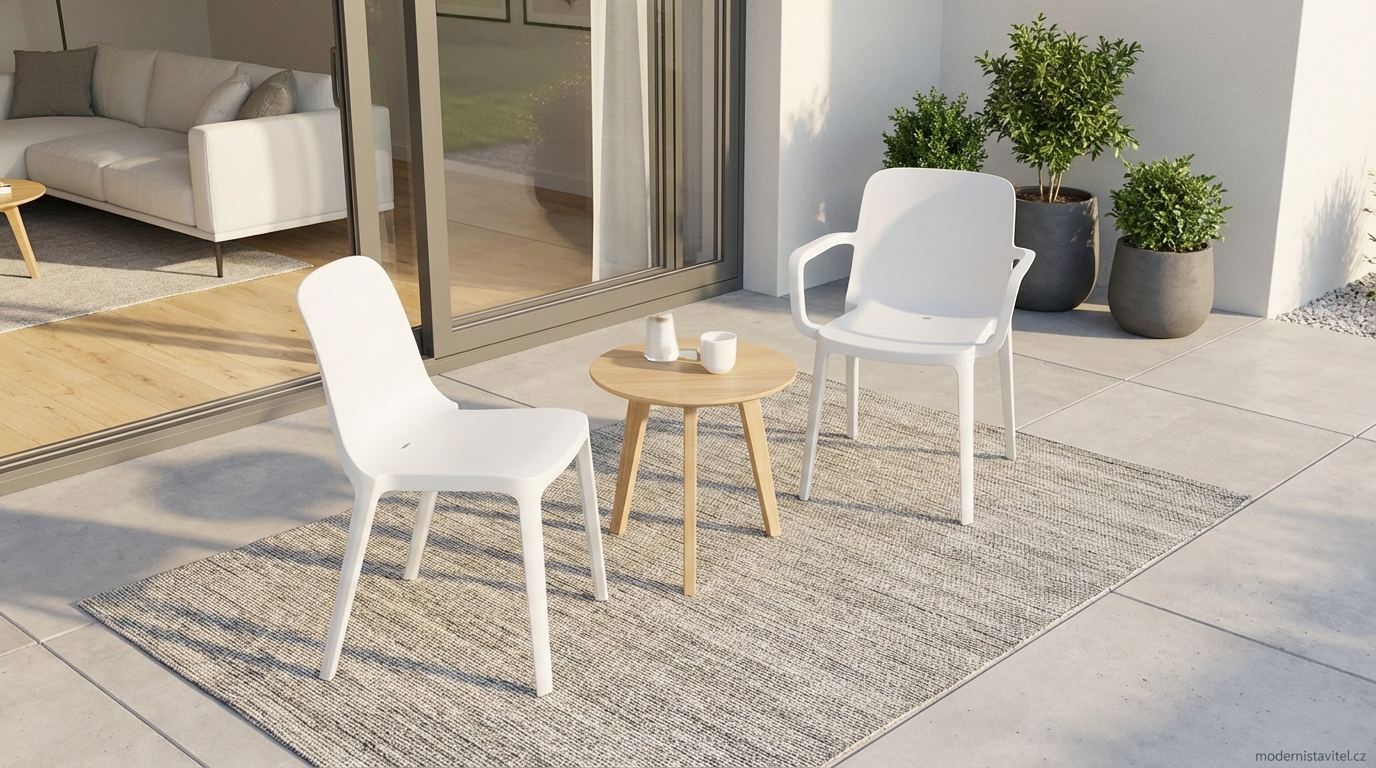 plastové židle: vizualizace