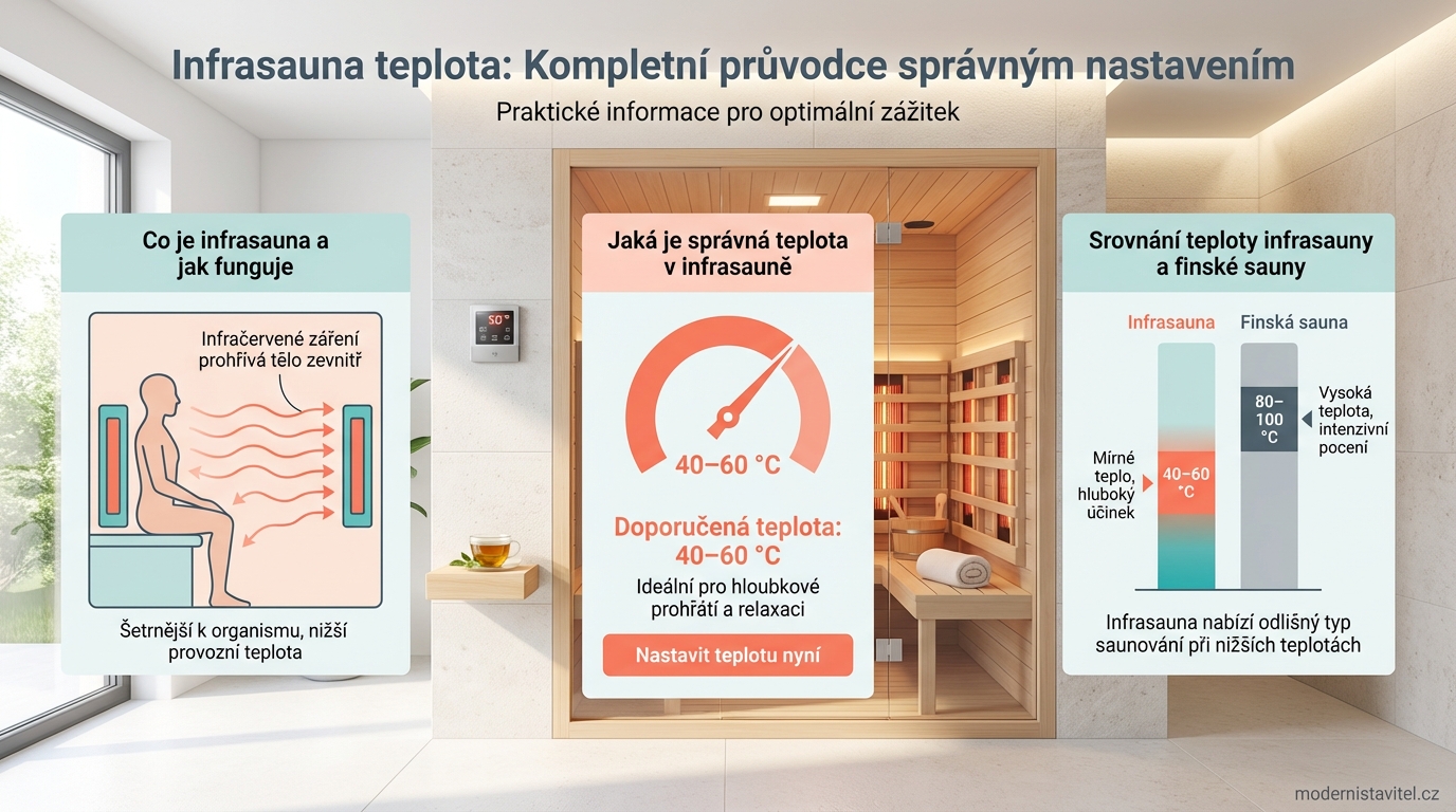 infrasauna teplota: vizualizace