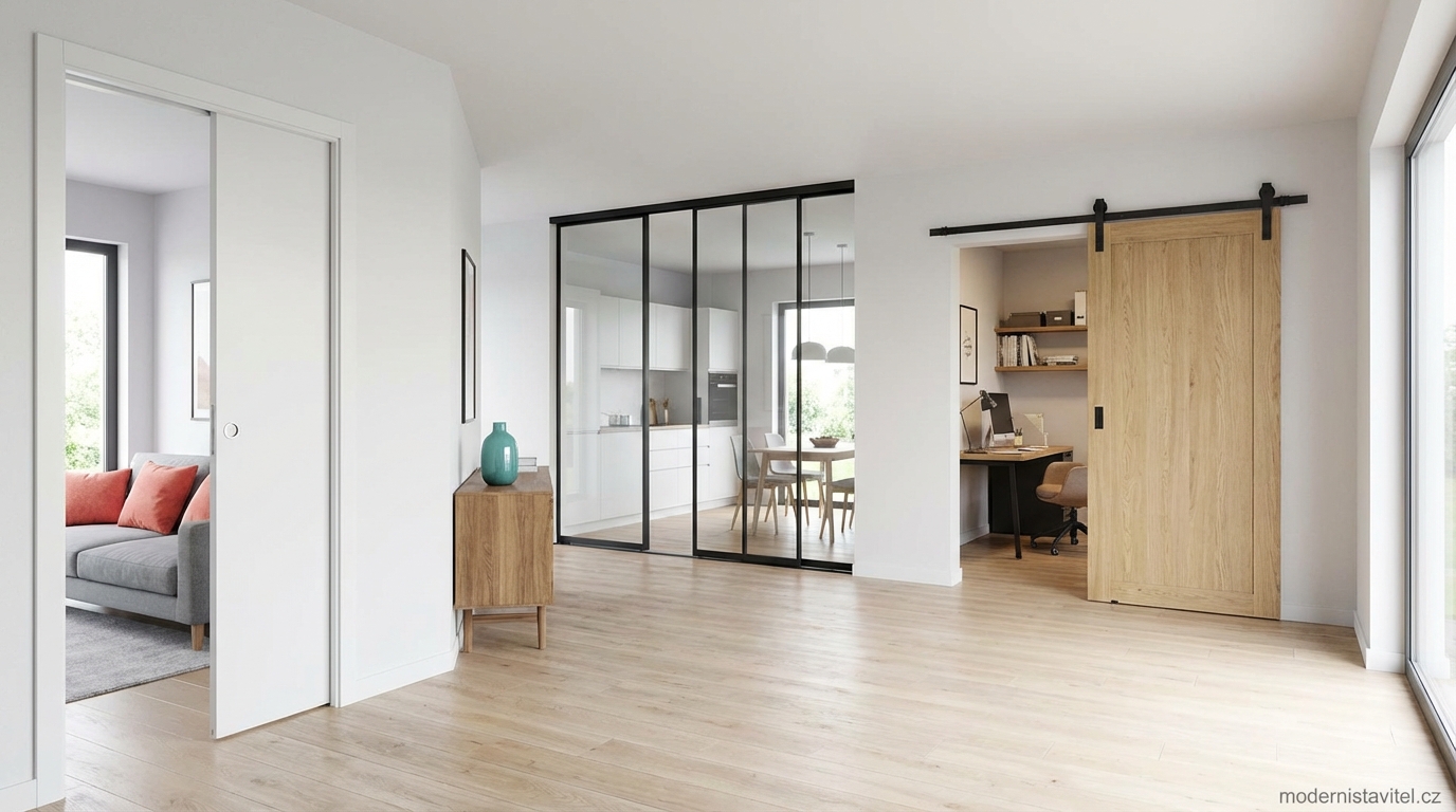 zasouvací dveře: vizualizace