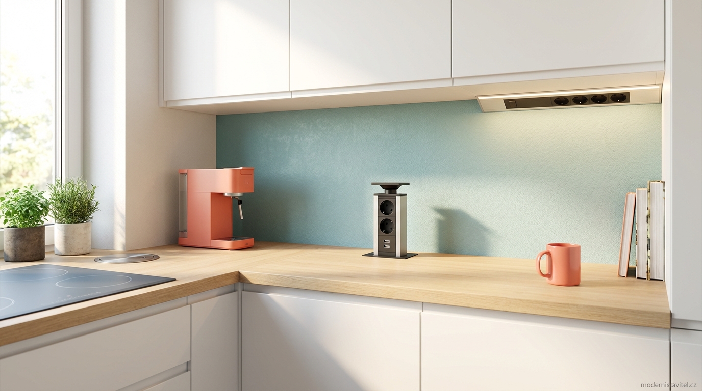 zásuvky na kuchyňskou linku: vizualizace