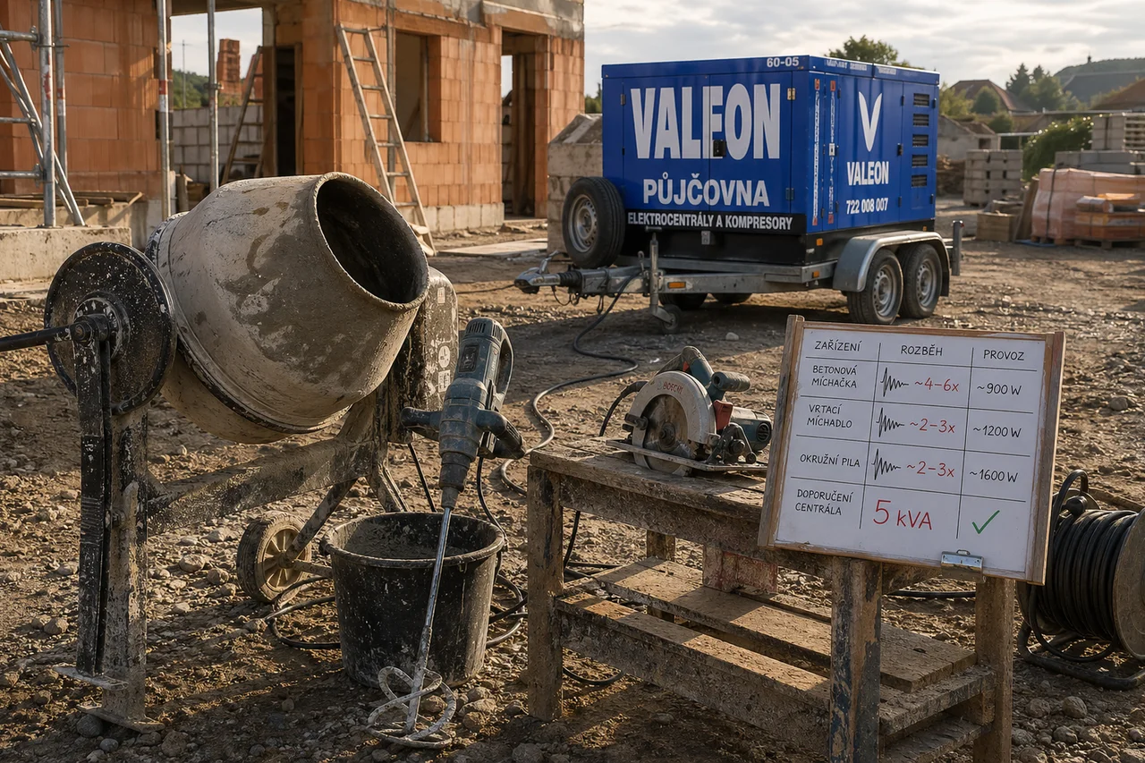 Mobilní elektrocentrála Valeon v praxi — detail