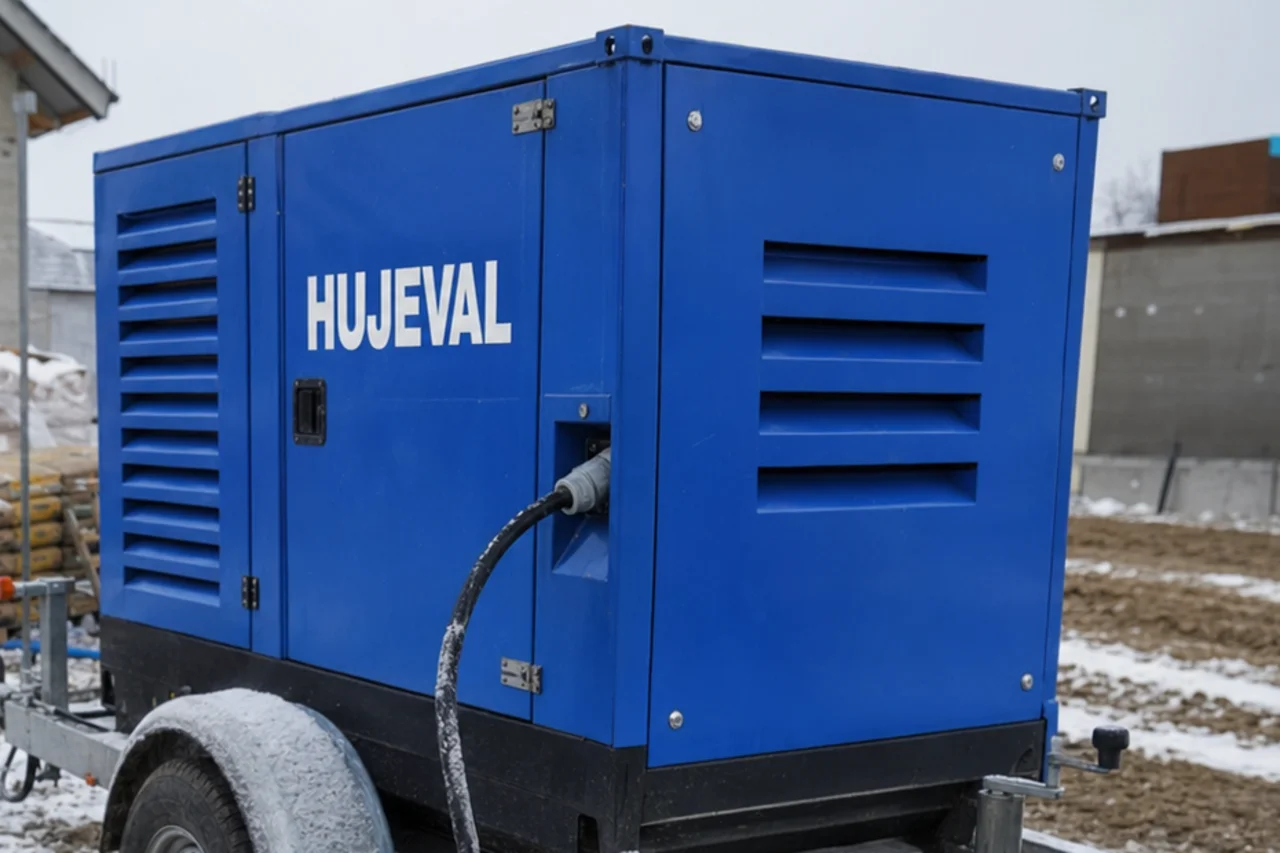 Mobilní elektrocentrála Hujeval v praxi — detail