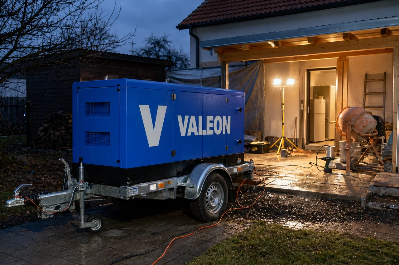 Mobilní elektrocentrála Valeon v praxi — detail