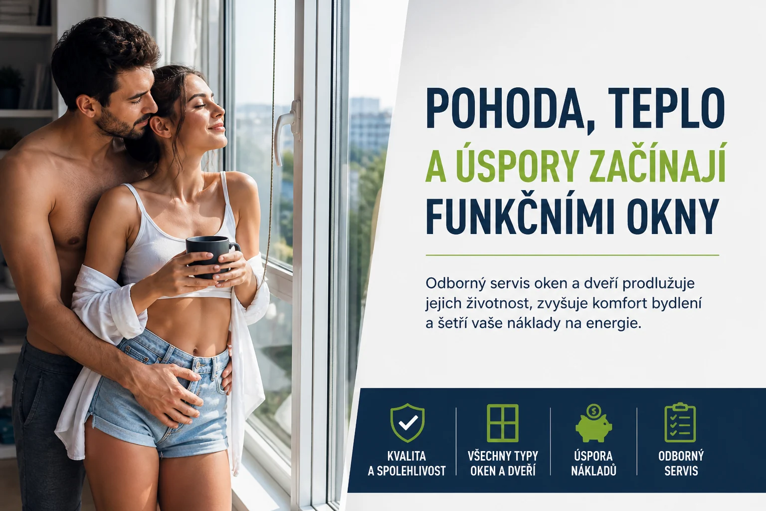 Detail okenního kování při odborném servisu