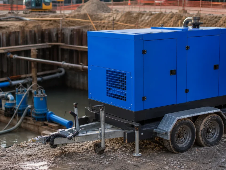 Demolice velkých objektů: napájení těžké techniky a odsávání – mobilní elektrocentrála Valeon