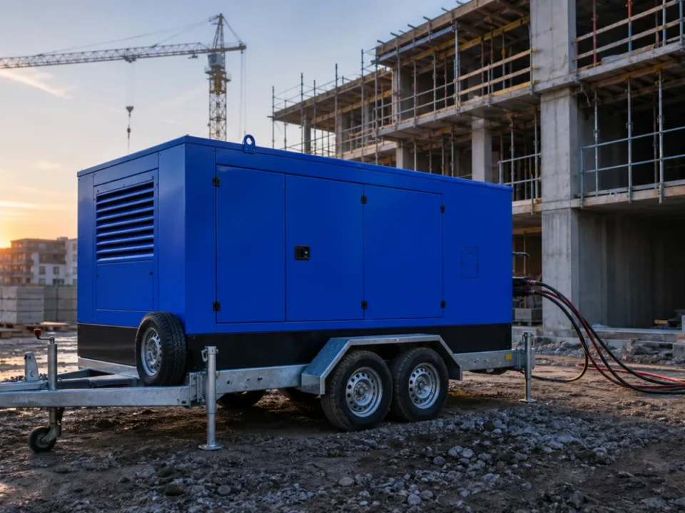 Inženýrské sítě a velké výkopy: napájení čerpadel a štětovnicových strojů – mobilní elektrocentrála Valeon
