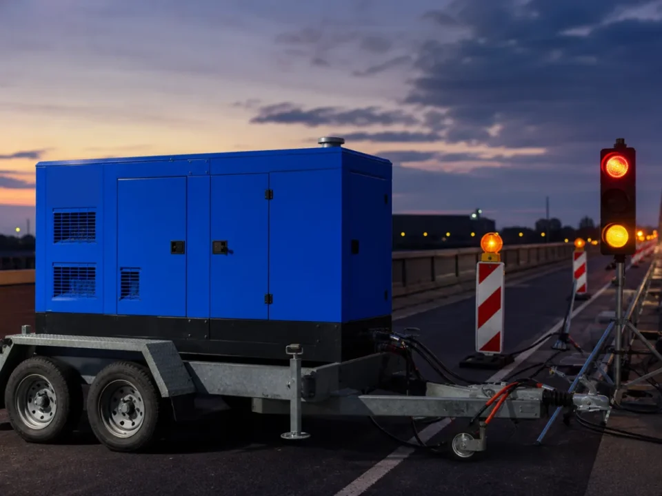 Mostní a silniční stavby: jak zajistit nepřetržitý proud pro práce v uzavírce – mobilní elektrocentrála Valeon