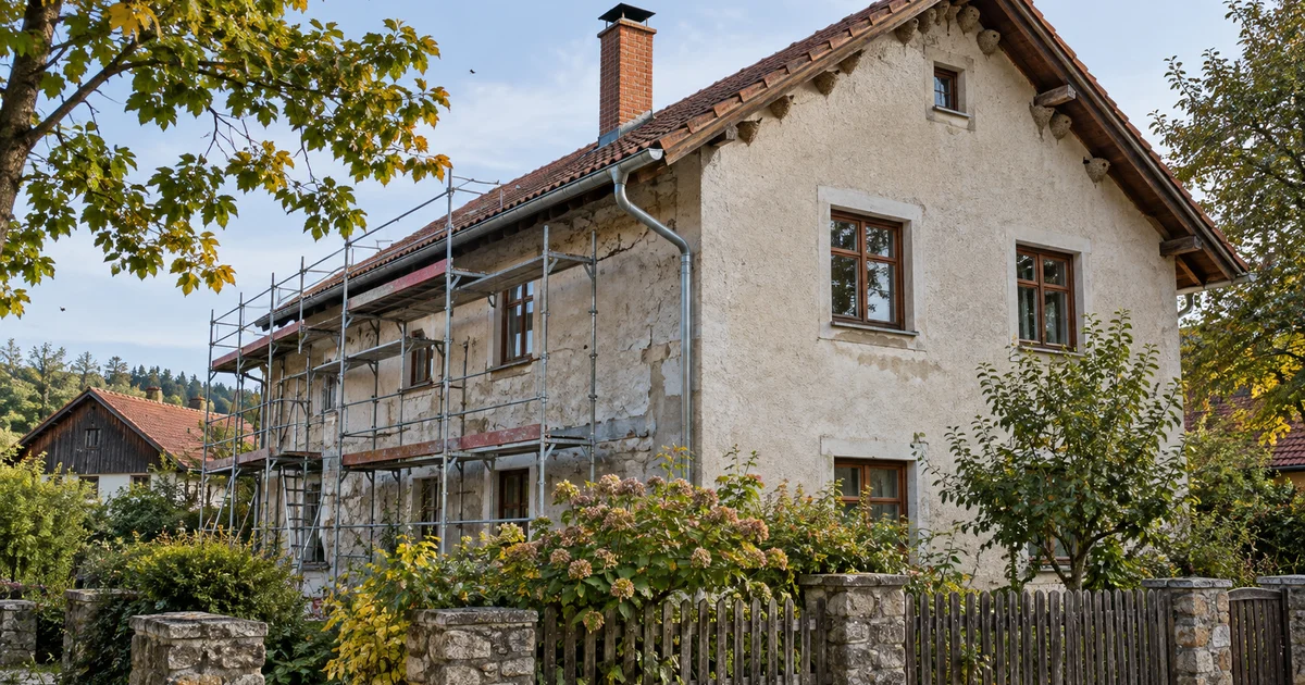 Vlaštovky a netopýři na domě: rekonstrukce fasády